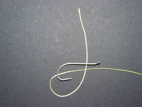 Bild 1 - Plättchenhaken-Knoten